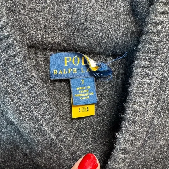 Polo Ralph Lauren Boys Washable Cashmere Hooded Sweater Size 7 - Picture 3 of 5